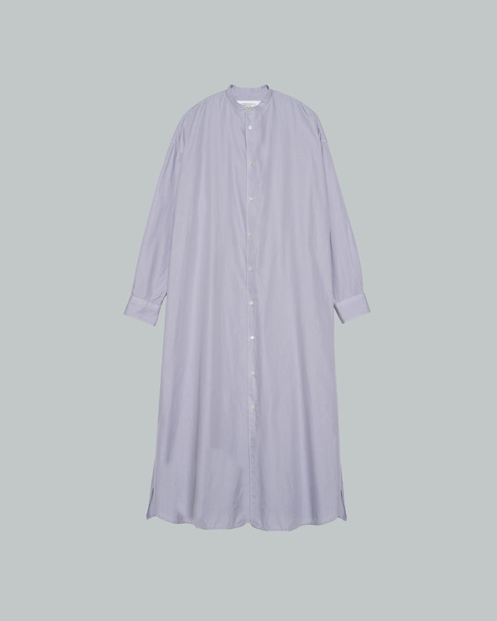 Botanical Dyed Broad Oversized Band Collar Dress