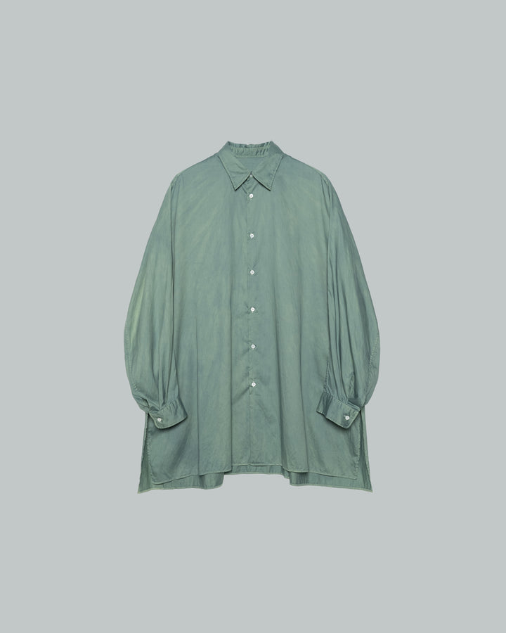Silicon Poplin Deep Slit Regular Collar Shirt