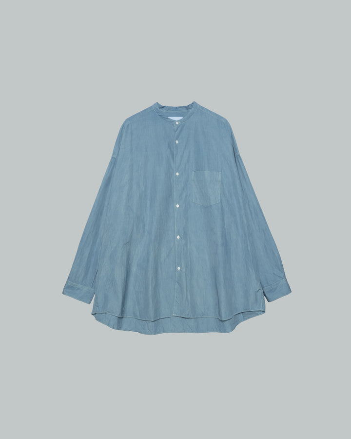 ALUMO for GP L/S Oversized Band Collar Shirt
