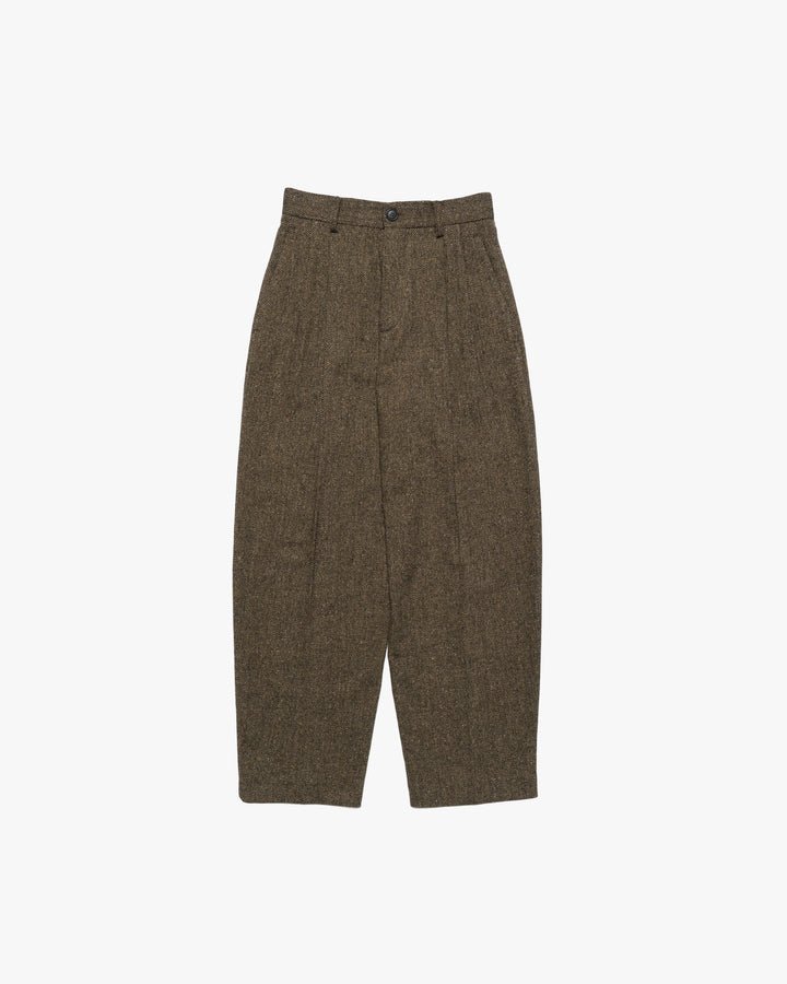 DOUBLE PLEATED WIDE PANTS