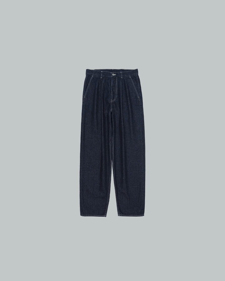 Recycle Cotton Denim Two Tuck Tapered Pants