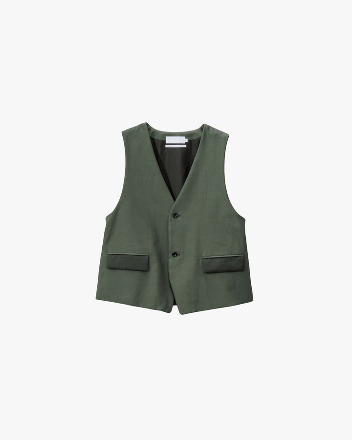 -SALE- Cotton Cupro Back Satin Gilet