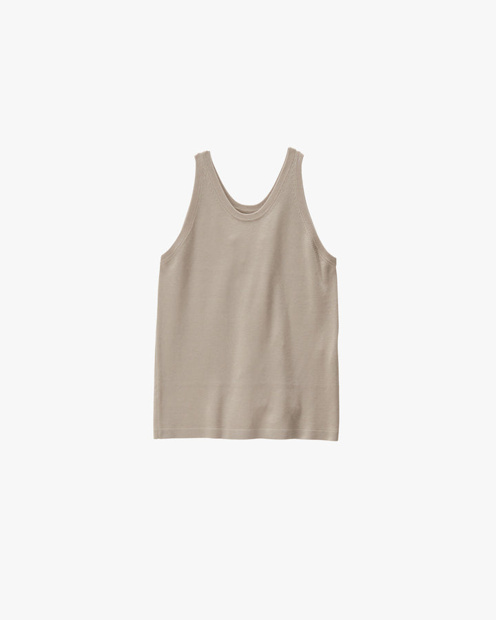 -SALE- Mercerized Fine Wool Knit Tank Top