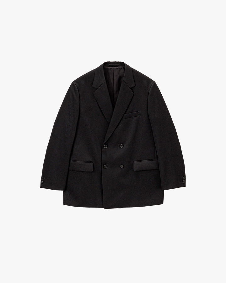 Resin Wool Gabardine Oversized Double Jacket