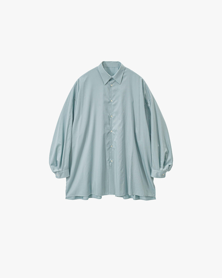 Silicon Poplin Deep Slit Regular Collar Shirt