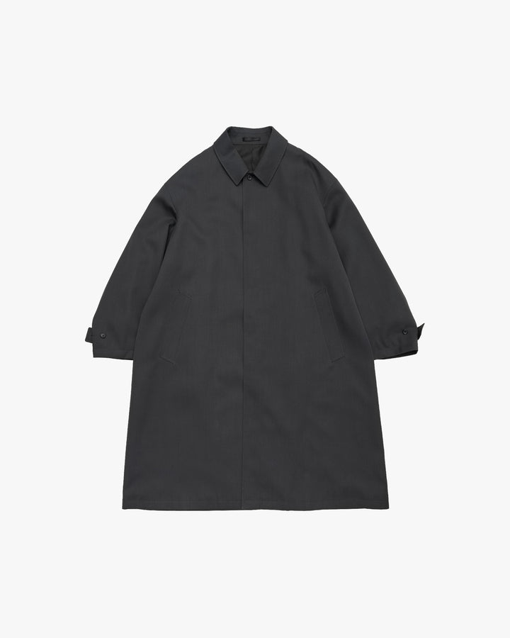 Scale Off Wool Balmacaan Coat