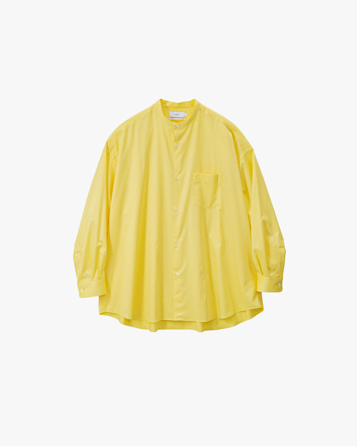 -SALE- Silicon Poplin Oversized Band Collar Shirt
