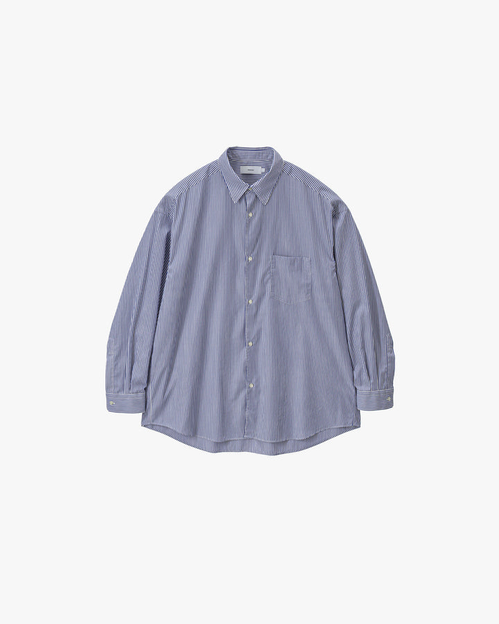 Broad Stripe L/S Oversized Regular Collar Shirt