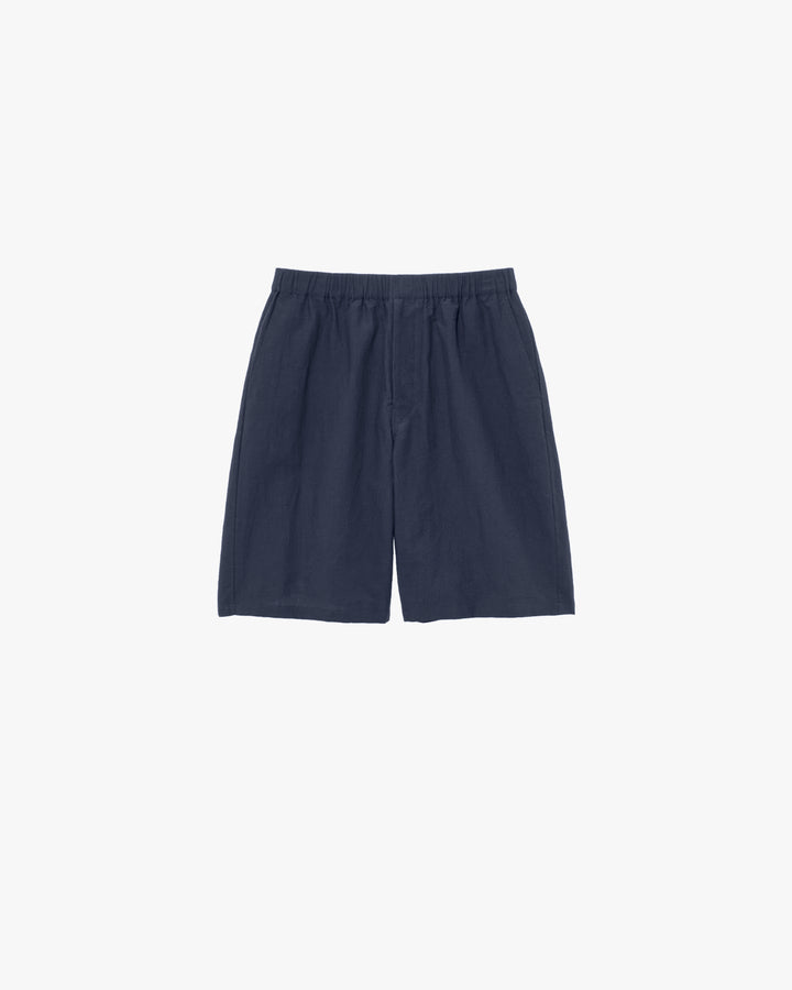 Cotton Linen Seersucker Track Shorts