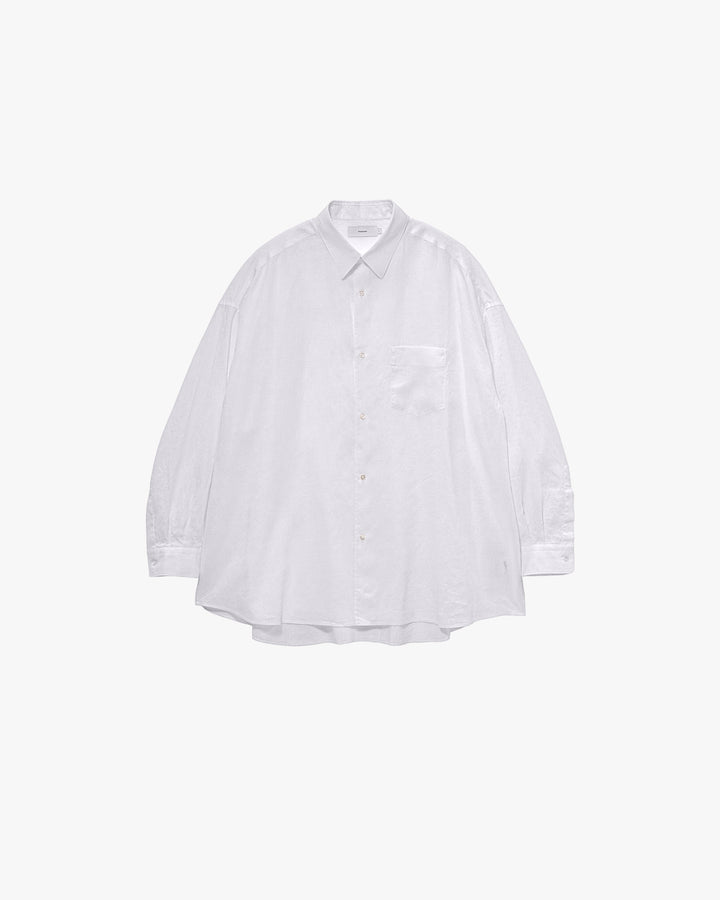 Linen L/S Oversized Regular Collar Shirt