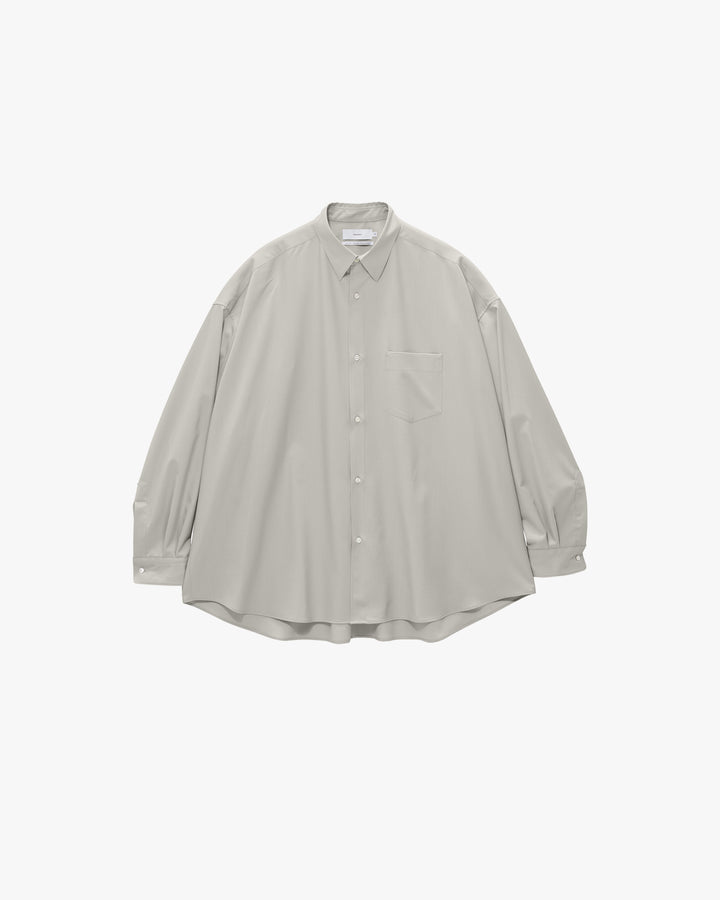 Extra Fine Wool L/S Oversized Regular Collar Shirt