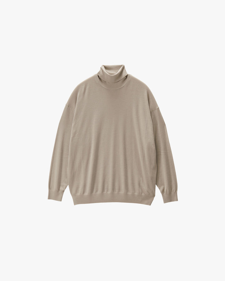 -SALE- High Gauge L/S Oversized High Neck Knit