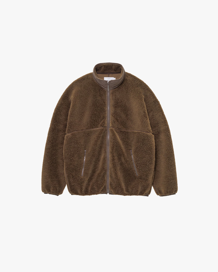 Wool Boa Zip-Up Blouson