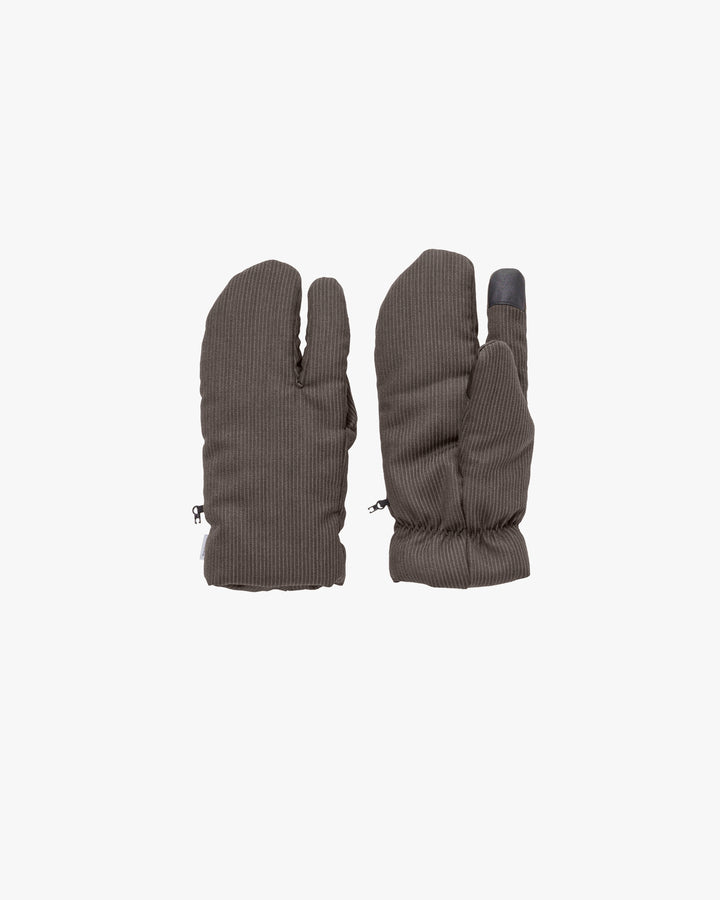 Melange Pique 3-Finger Gloves