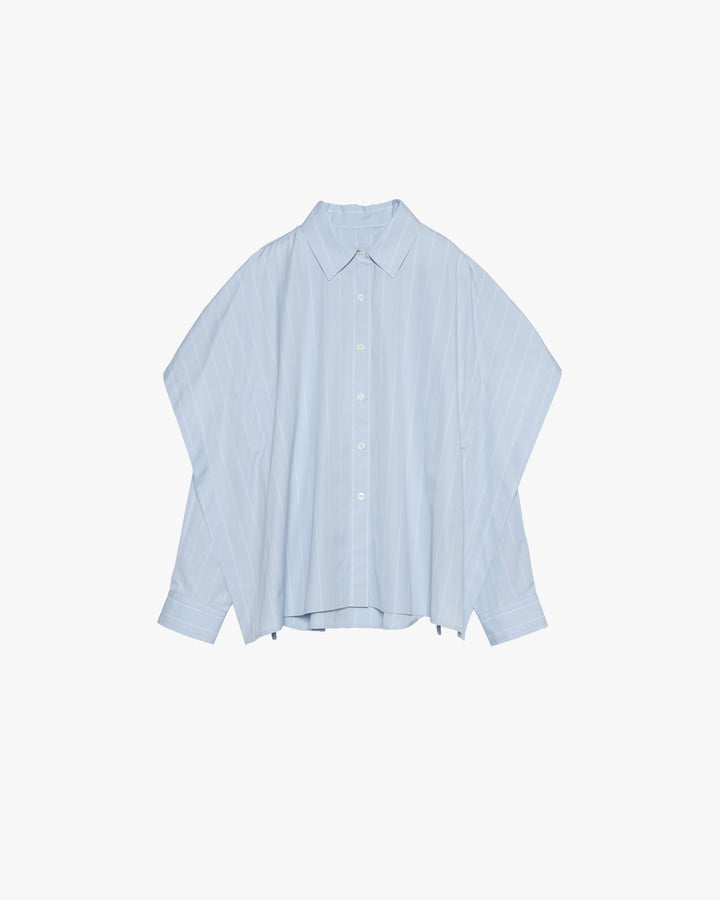 Fitted Shirt with Capelet Overlay
