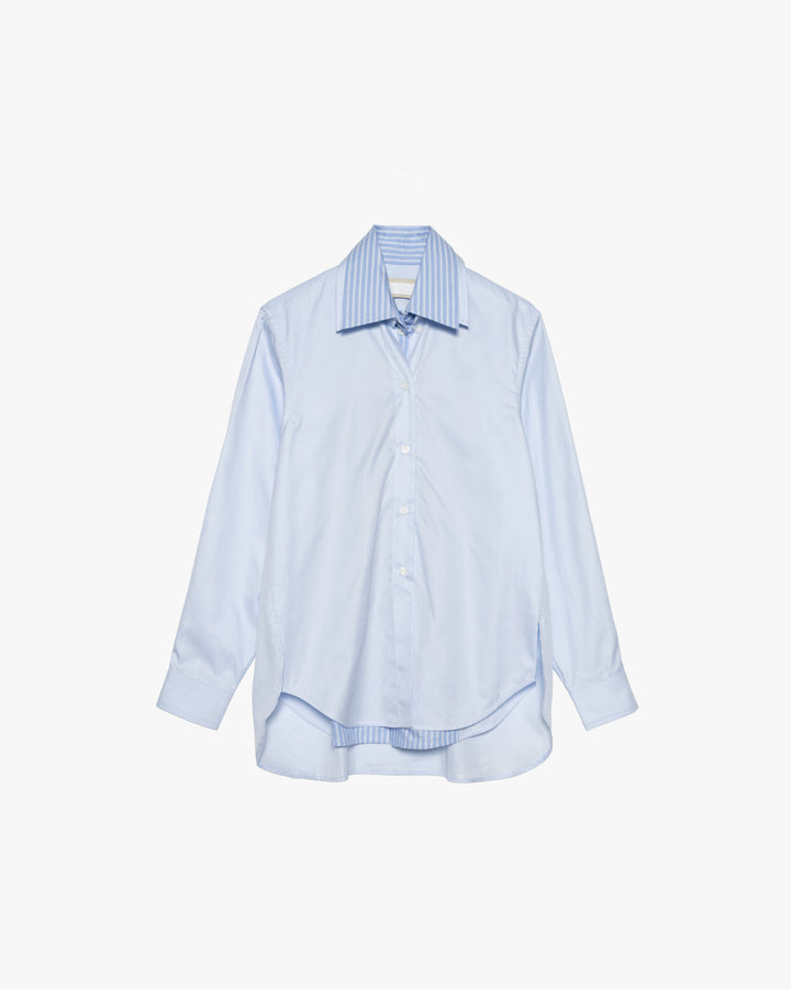 DOUBLE COLLAR POPLIN SHIRT