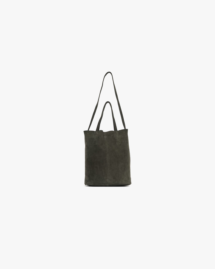 3WAY MIDIUM TOTE OIL SUEDE MOSS GREEN (Short)