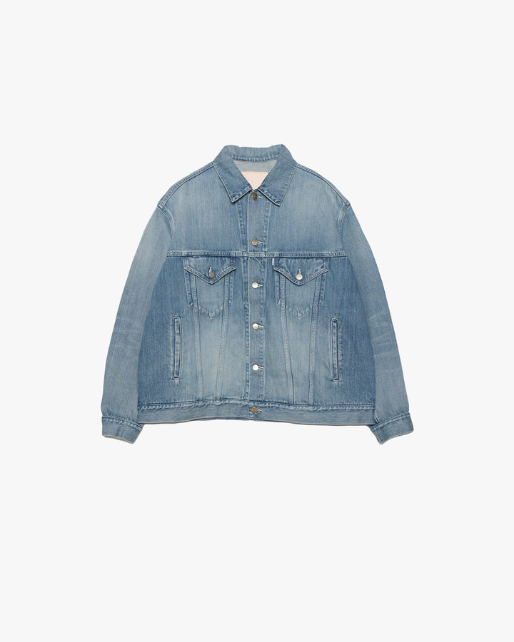 Selvage Denim Trucker Jacket -LIGHT FADE-