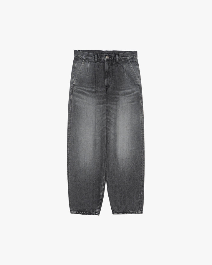 Selvage Denim Two Tuck Tapered Pants -LIGHT FADE-