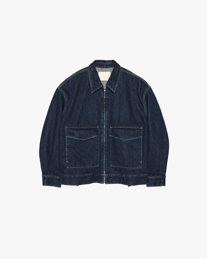 Selvage Denim Zip Jacket -DARK FADE-