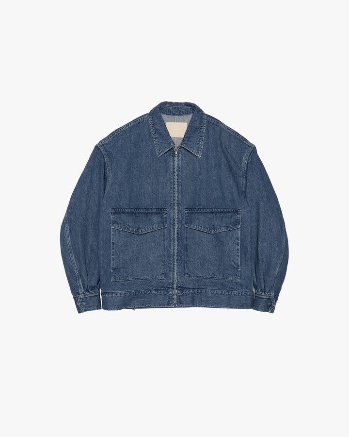 Selvage Denim Zip Jacket -LIGHT FADE-
