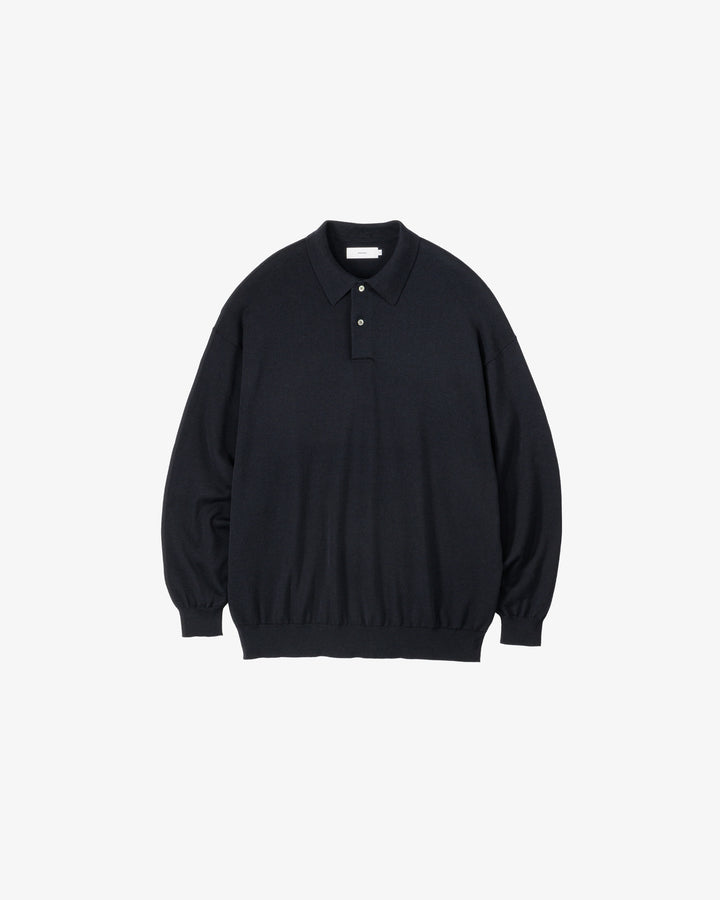 Suvin High Gauge Knit Oversized L/S Polo